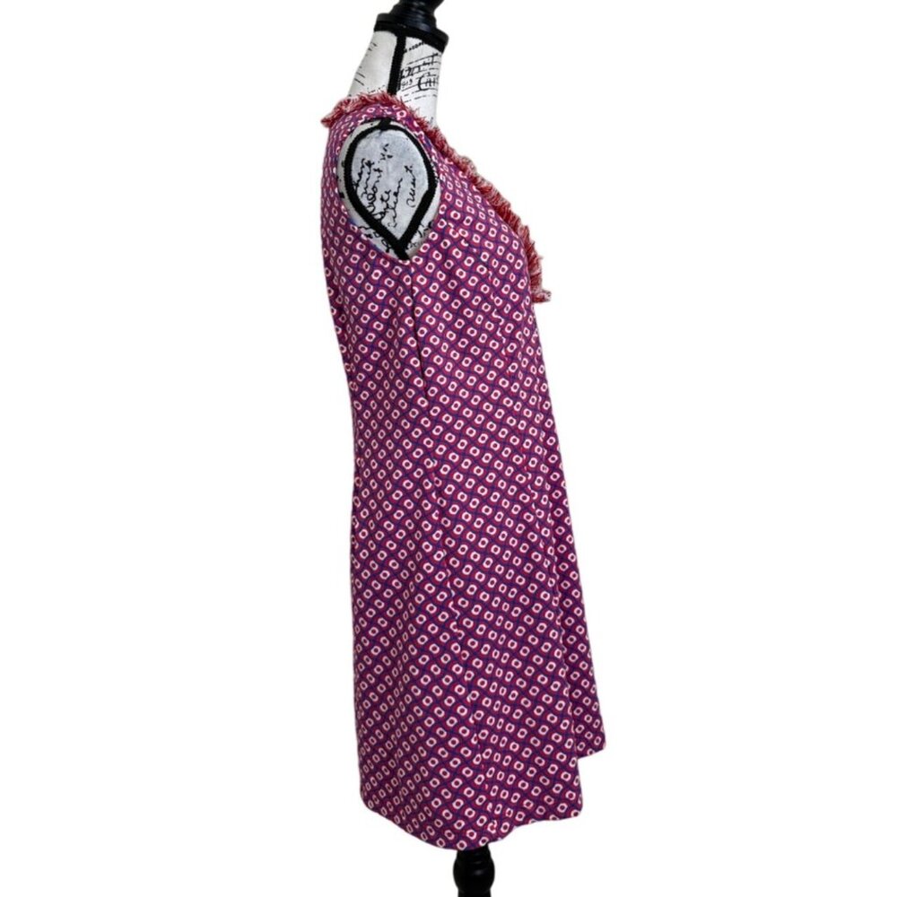 J. McLaughlin Womens Size S Lola Shift Dress Catalina Cloth Pink Geometric - Picture 2 of 6